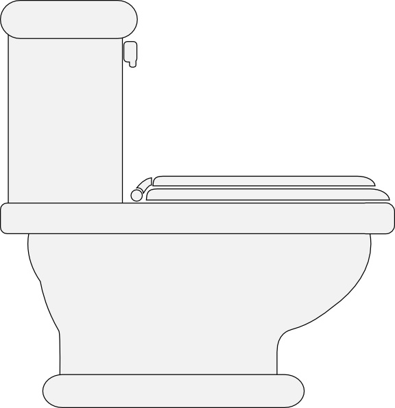 Toilet Seat Closed clip art