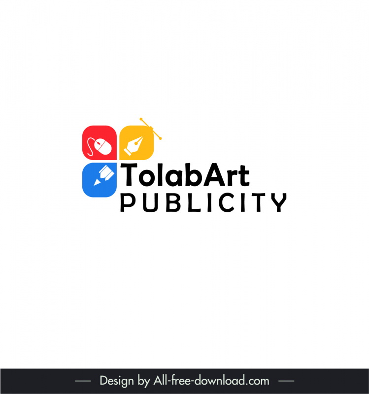 tolab art publicity logo template flat modern