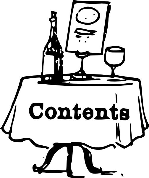 Tom Contents On A Table clip art
