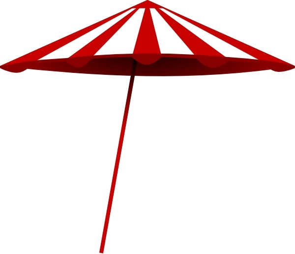 Tomk Red White Umbrella clip art 