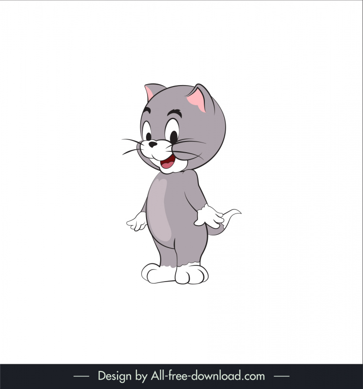 topsy cat character in movie tom and jerry icon cute cartoon character outline