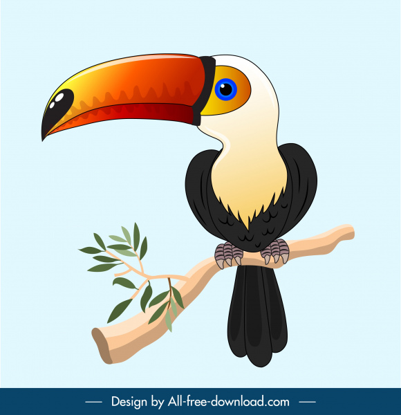 toucan painting bright colorful handdrawn 