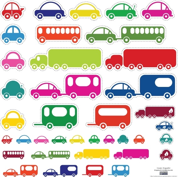 toy cars stickers collection in color style