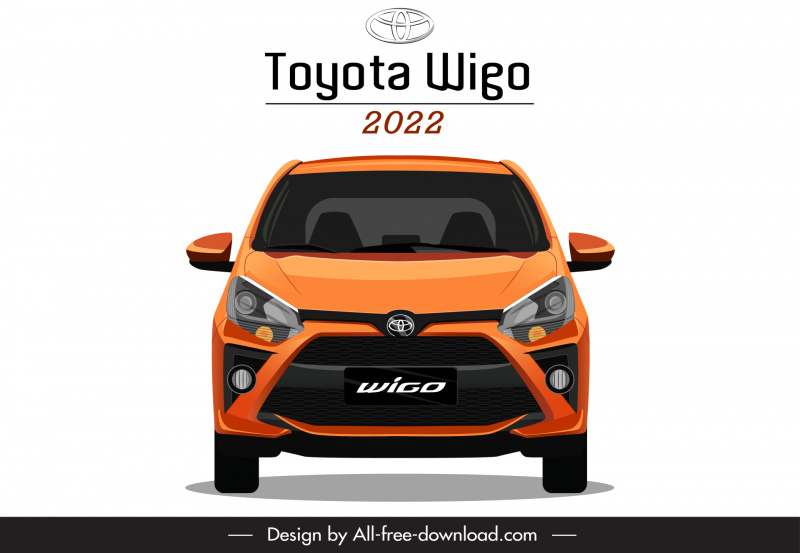toyota wigo 2022 car model icon modern symmetric front view design