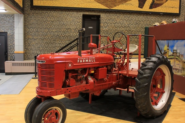 tractor at the corn palace in mitchell south dakota