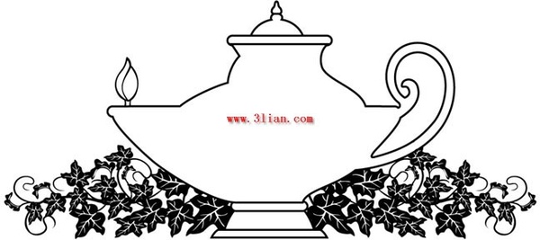 traditional black and white pattern vector