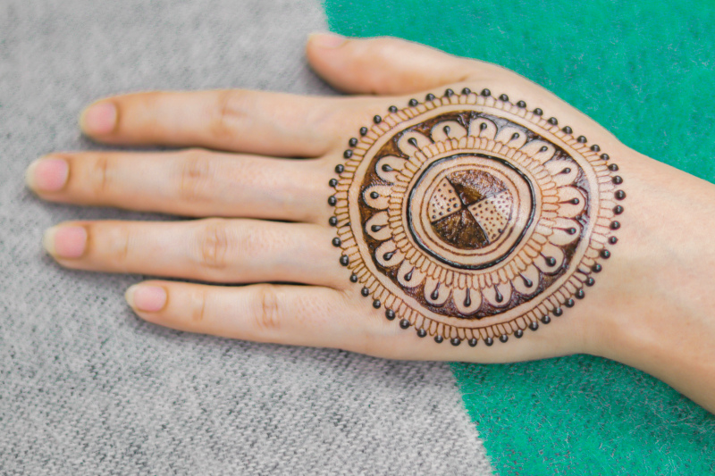 traditional mehndi design art picture elegant decorated hand closeup
