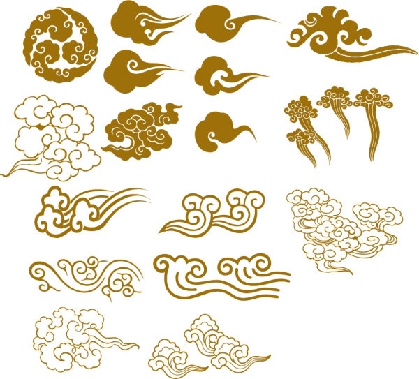 traditional pattern xiangyun vector ai format