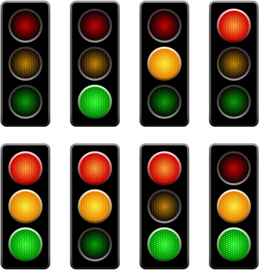 traffic lights 01 vector