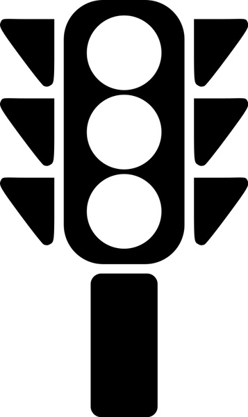 Traffic semaphore silhouette