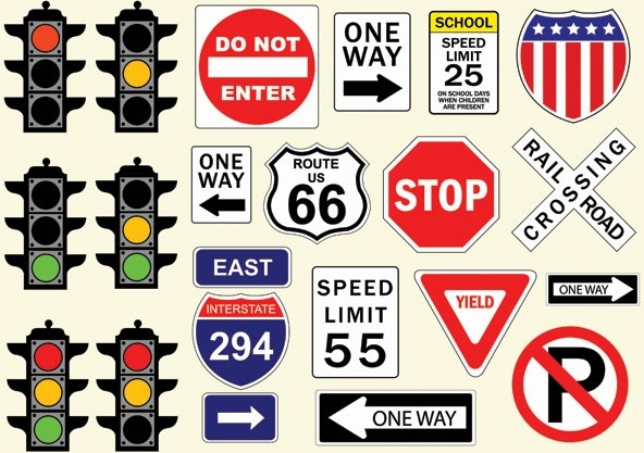 traffic signs vector