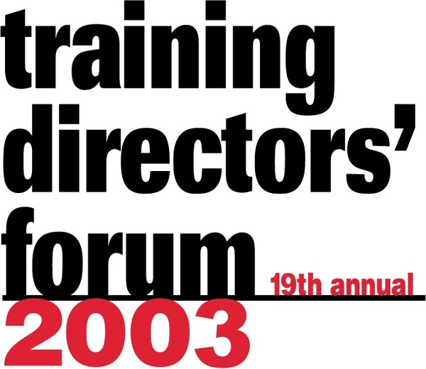 training directors forum 2003