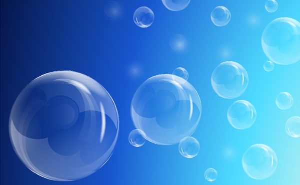 shiny transparent bubbles background blue backdrop