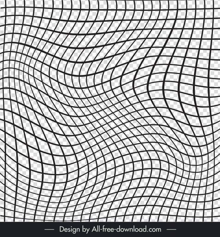 transparent mesh backdrop template deformed squares illusion sketch