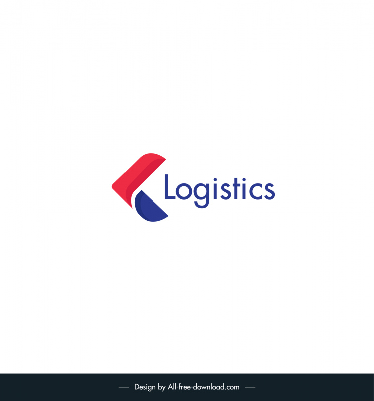transport logistics logo template flat modern elegant geometric shape decor