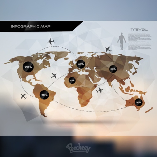 travel infographic map