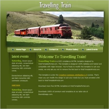 Travelling Train Template
