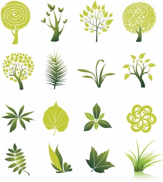 Tree and Leaf Vector Set