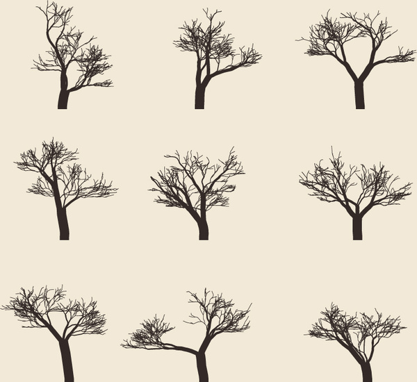 Download Winter tree silhouette vector free vector download (11,783 Free vector) for commercial use ...