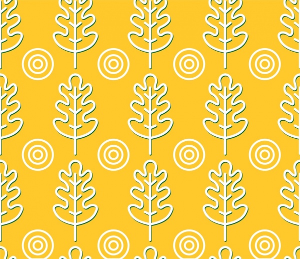 trees pattern outline flat repeating style
