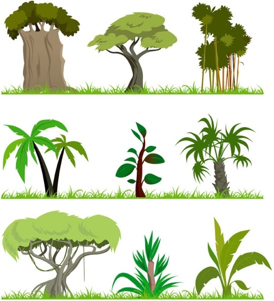 trees theme vector