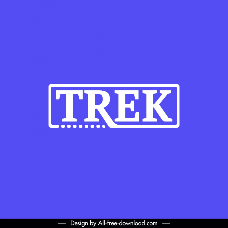 trek texts logo elegant frame design