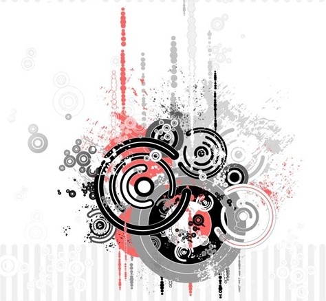 abstract background circles grunge style design