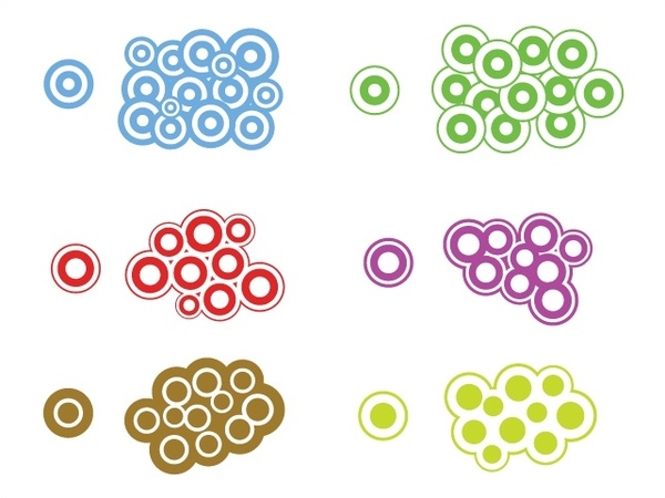 abstract vector illustration with colored circles