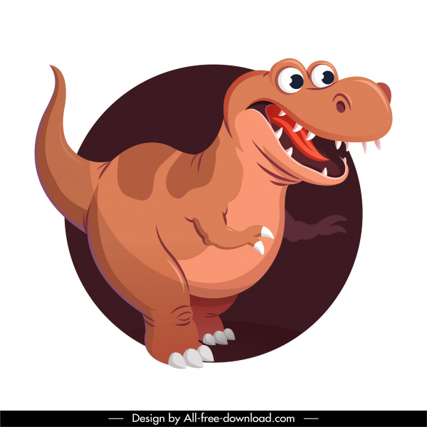 trex dinosaur icon funny cartoon character sketch