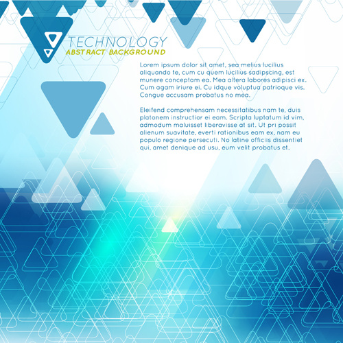 triangle technology abstract background vector