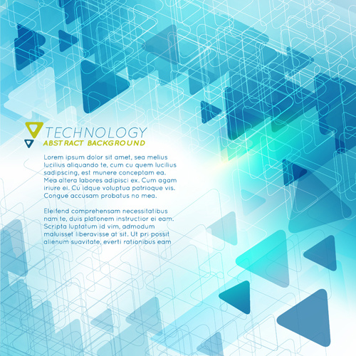 triangle technology abstract background vector 