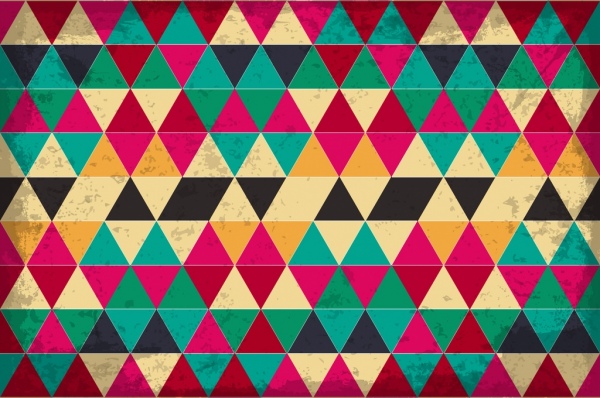 triangles pattern background colorful vintage repeating style