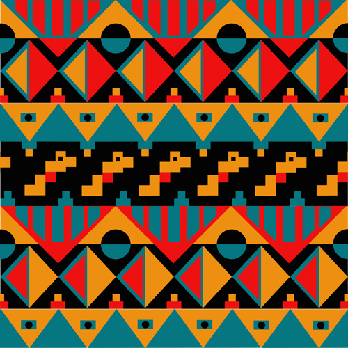 Tribal pattern seamless borders vector Vectors graphic art designs in ...