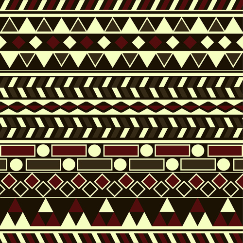 tribal pattern seamless borders vector