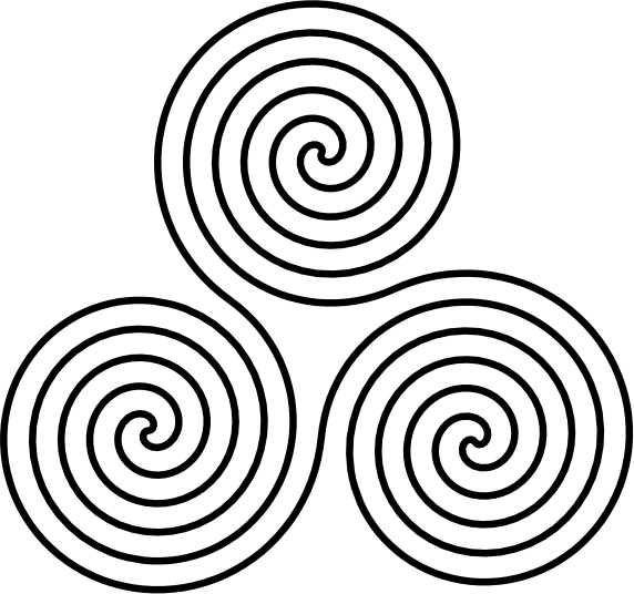Triple Spiral Symbol clip art