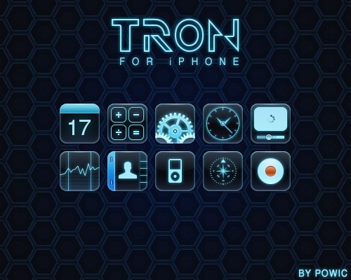 TRON for iPhone icons pack
