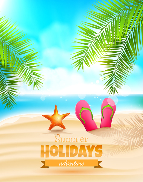 tropical summer holidays vector background art 