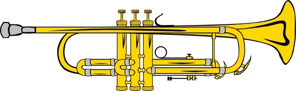 Trumpet B Flat (colour) clip art