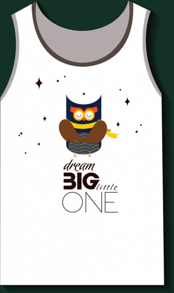 tshirt design dream design cute owl icon