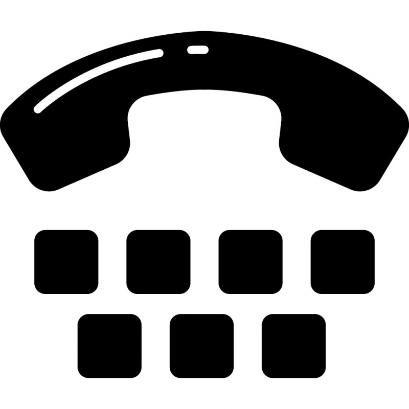 tty sign icon flat silhouette telephone square outline