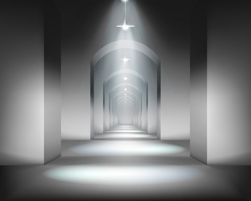 tunnel and light design elements vector