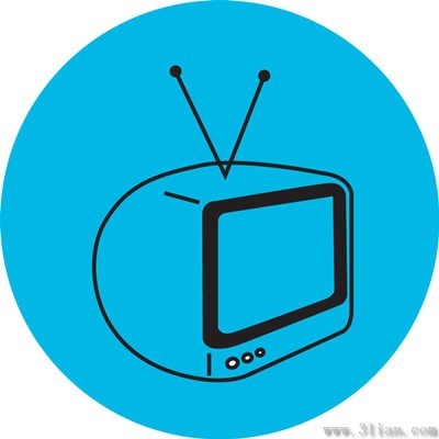 tv icon dark blue background vector