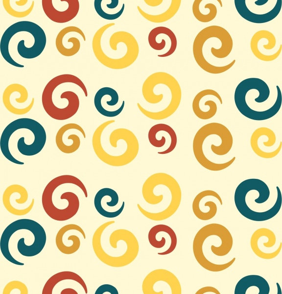 twisted circles background colorful flat repeating decor