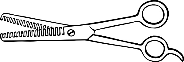 Two Blade Thinning Shears clip art