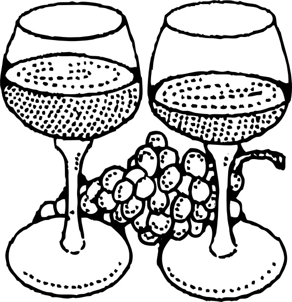 Two Glasses Of Wine clip art