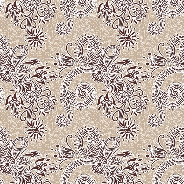 decorative pattern classical floral decor flat sketch