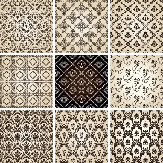 twobedroom row pattern 01 vector