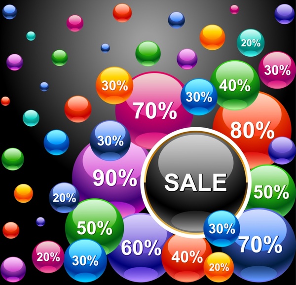 sales background templates modern shiny colorful dynamic circles