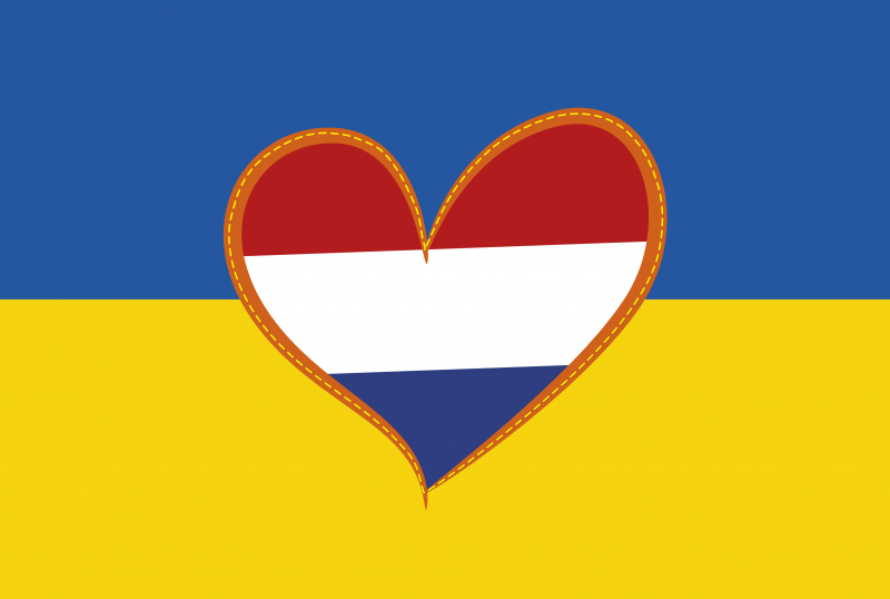 ukraine dutch flag backdrop template elegant flat heart stripes decor