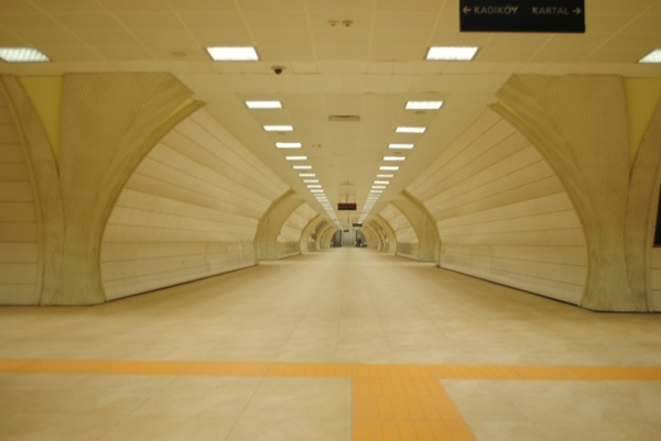 underground subway station hallway